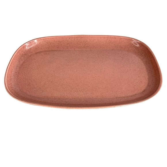 Russel Wright American Modern Coral Platter 13.5" Oval Rectangle Chip USA - Picture 9 of 9